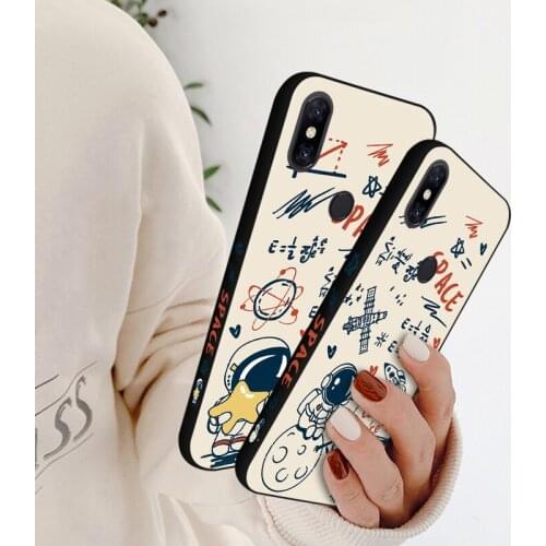 Square Side Printing Phone Case For XiaoMi Mi Mix 2 2S 3 Mix2 Astronaut Planet Back Cover For Xiaomi Mi Max 2 3 Pro