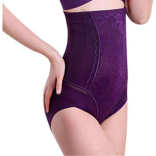 Women postpartum jacquard body shaping pants Explosion models high waist corset pants collection belly waist pants Nylon M-2XL