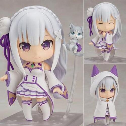 Emilia Anime Q Version Re Zero Life In A Different World Model Action Figures Toys Collectible Pop It Toys for Children Gifts