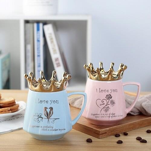 Queen of Everything Mug With Crown Lid Ceramic Coffee Cup Gift for Girlfriend Wife