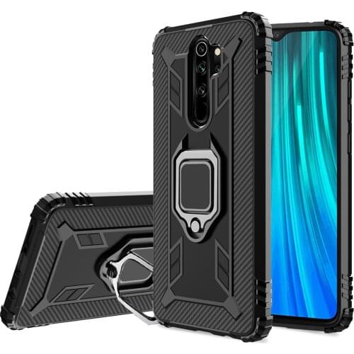 Magnetic Ring Cases For Xiaomi Redmi Note 8Pro 8 8A Case Silicone Armor for Redmi K20 K30 Pro Phone Cover Black Carbon Pattern