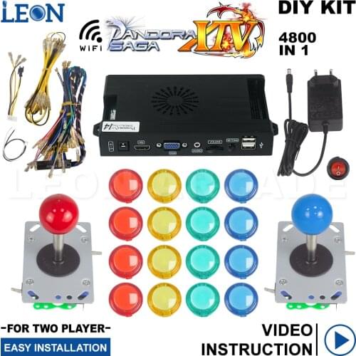 Mvs Neo Geo Pandora Box Saga 14 Arcade Joystick Zippy Transparent Illuminated Led Arcade Button Cable Arcade Kit Pandora 3d Wifi