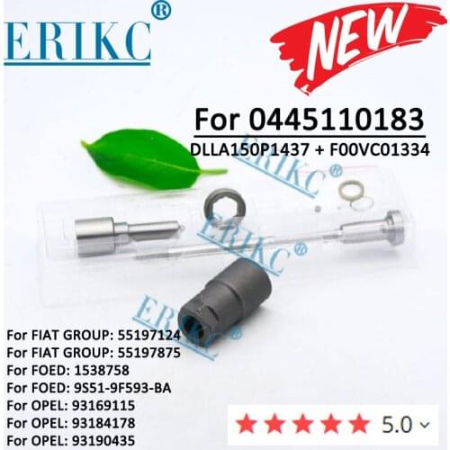 ERIKC F 00Z C99 042 Injector Repair Kits F00ZC99042 Nozzle DLLA150P1437 Control Valve F00VC01334 for Diesel Injector 0445110183