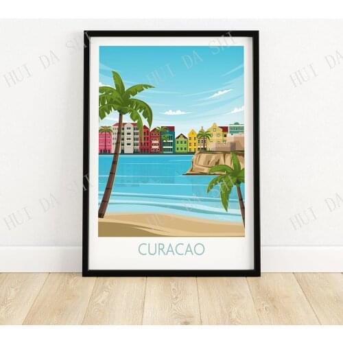 Curacao Wall Art Travel Poster | Wall Art | Travel Poster | Artwork | Art Print Gift Idea