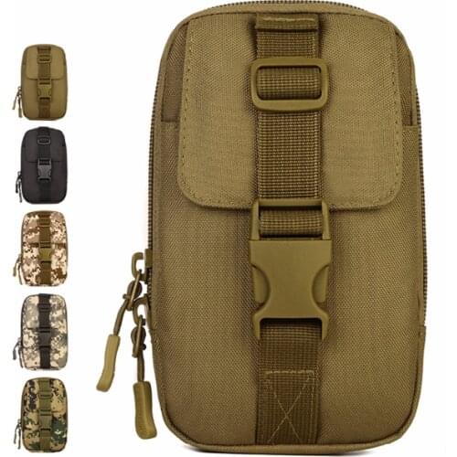 1000D Durable Nylon Military Waist Pack Men Travel Molle Tool Small Bag Male Hip Belt Cell/Mobile Phone Case Hook Fanny Bags