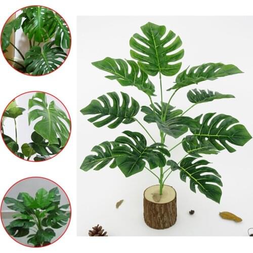 DIY Artificial Plants Green Turtle Leaves Party Garden Home Decor Mexican Autumn Decoration Artificial Grass Plant Photo props