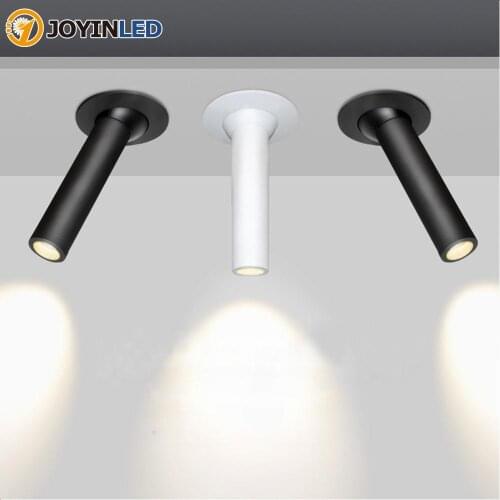 Black White Recessed LED COB Downlight 5W 7W 9W Dimmable LED Ceiling Spot Light Office Lamp Room Bar Counter Shop AC 85-265V