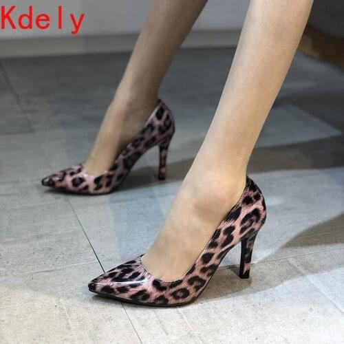 Leopard Print Shoes Stilettos Shoes For Women Wedding Heels Pointed Toe High Heels Pumps Women Shoes Sexy Heels Sapato Feminino