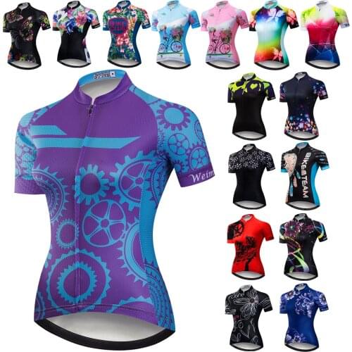 Cycling Jersey Women 2021 Summer Short Sleeve Bicycle Clothing Breathable Sport Gear Racing MTB Bike Jerseys Shirts Top