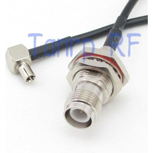 6in RP-TNC female jack to TS9 male right angle RF adapter 15CM Pigtail coaxial jumper cable RG174 extension cord