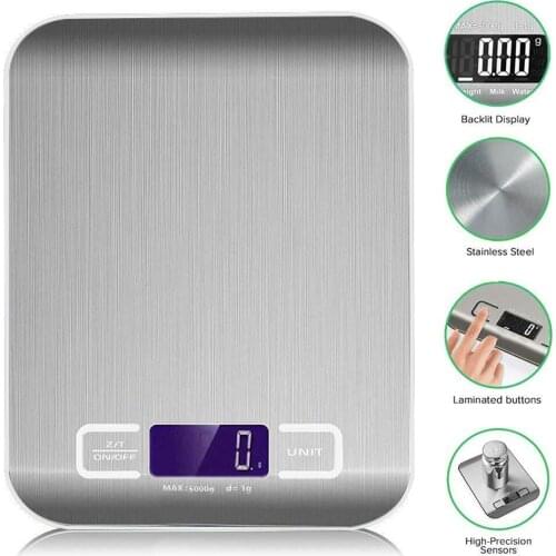 High Precision Home Kitchen Scale Electronic Food Scales Diet Scales Measuring Tool Slim LCD Digital Electronic Weighing Scale