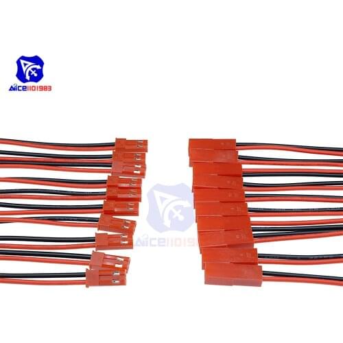 10 Pairs 100mm 10cm JST Male Female Connector Plug Cable For RC BEC Battery Helicopter DIY FPV Drone Quadcopter
