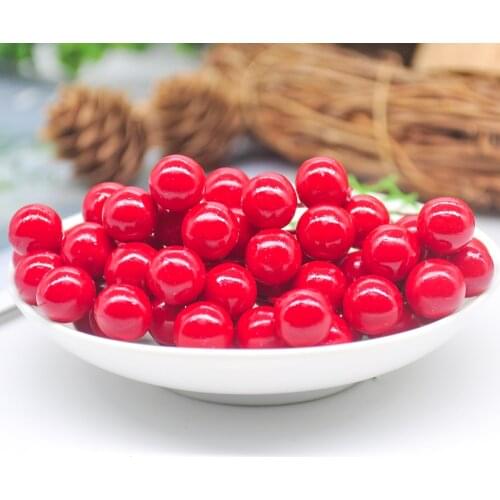 100 pcs/batch mini fake fruit foam fruit artificial small berry red cherry stamen pearl pendant tree decoration DIY Christmas