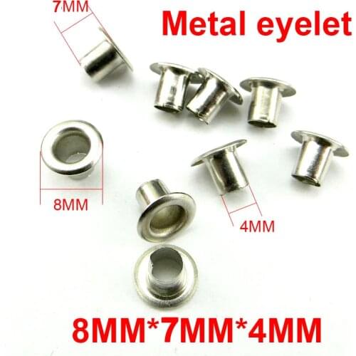 300PCS 8*7*4MM silver METAL EYELETS button BRAND sewing clothes accessory buttons ROUND ME-026