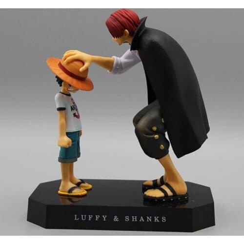 18cm Anime One Piece Four Emperors Shanks Straw Hat Luffy ornaments PVC Action Figure Doll Collectible Model Figurine Toys Gift
