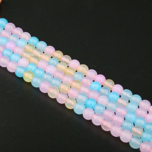 2020 Natural Stone Loose Beads Round Shape Morganite for Jewelry Making DIY Necklace Bracelet Accessorie Size 4 6 8 10 12mm