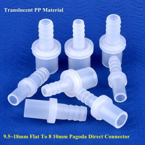 5~200Pcs 9.5~18mm Flat To 8 10mm Pagoda Direct Connector Aquarium Tank Air Pump Hose Joint Watering Irrigation Pipe DIY Fittings