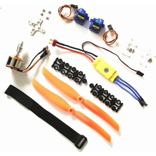A2212 2212 1400KV Brushless Motor 30A ESC Motor SG90 9G Micro Servo 8060 Propeller for RC Fixed Wing Plane Helicopter