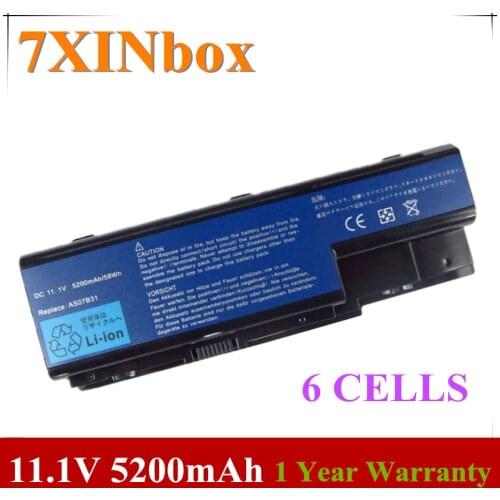 7XINbox 11.1V 5200mAh Battery For Acer Aspire AS07B31 AS07B32 AS07B41 AS07B42 AS07B51 AS07B52 AS07B61 AS07B71 AS07B71 AS07B72