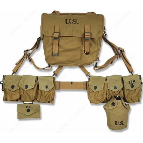 WW2 WWII US ARMY SOLDIER M36 HAVERSACK BAR BELT CANTEEN FIRST AID COMBINATION SOLDIER MILITARY