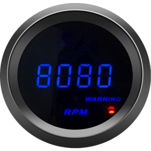 52mm car gauge blue LED voltage water temperature oil temperature oil pressure tachometer racing gauge