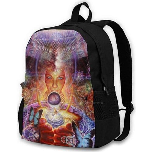 Bgrn-003 Print With Adam Scott Miller - "WisdomS Dare" Fashion Bags Travel Laptop Backpack 26000 Year Cycle A Of Love Above