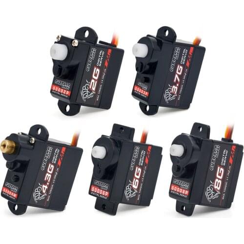 Surpass Hobby Airplane Digital Servo 2g 3.7g 4.3g 6g 8g Mini Servos for 1/24 RC Car Airplanes Fixed-wing Helicopter