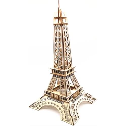 DIY Model toys 3D Wooden Puzzle-Eiffel Tower Wooden Kits Puzzle Game Assembling Toys Gift for Kids Adult P26