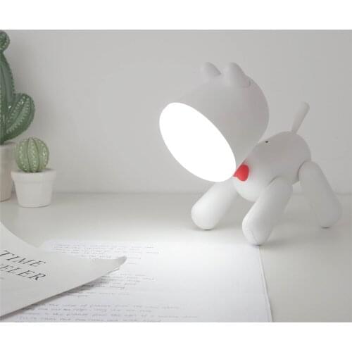Kids Night Light for Bedroom Pup USB Nightlight for Girls,Boys,Child Beside Decor Lamp, Adjustable Head Table Lamp Rechargeable