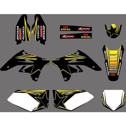 H2CNC Graphics & Background Decal Sticker Kits For Suzuki RMZ250 RM-Z250 2007 2008 2009 RMZ RM-Z 250