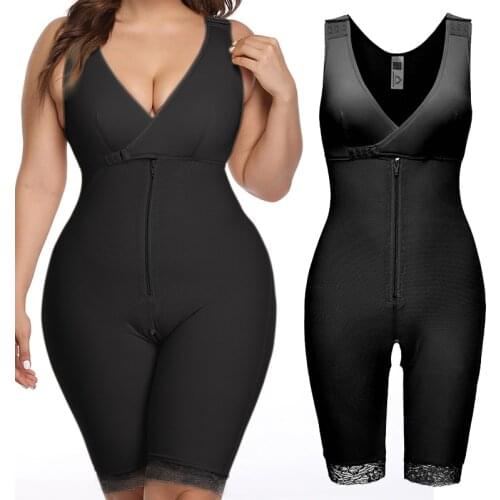 Waist Trainer Plus Size Full Body Shaper OverBust Trimmer Seamless Tummy Control Shapewear Bodysuit Thigh Slimmer Butt Lifter