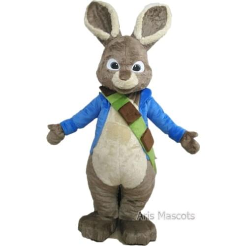 Adult Size Rabbit Mascot Costume Full Body Plush Suit Easter Bunny Fancy Dress Holiday Events Animal Mascots