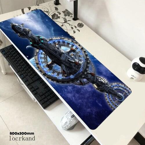 Space Station mousepad Fashion gaming mouse pad pc computer 800x300x3mm gamer accessories mat big laptop desk protector pads
