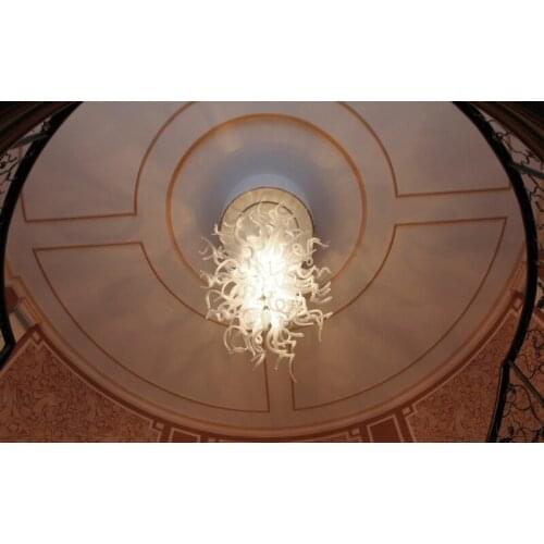 Beautiful Amber Mouth Blown Glass With 110v-240v LED Bulbs Wedding Centerpieces Multi Colored Ceiling Light