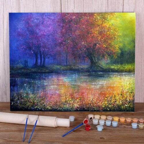 Natural Scenery Forever Paint By Numbers Kit Oil Paints 50*70 Canvas Pictures Loft Picture For Adults Art