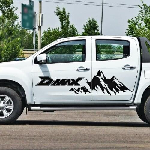 Pickup car body stickers side door stripe moutain off road graphic Vinyl car sticker for d-max