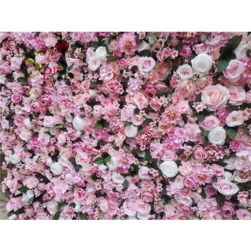 SPR High Quality White Artificial Flower Wall Silk Rose Wall Panels For Wedding backdrop