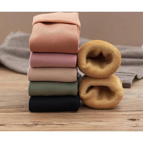 Hot 5 Pairs Ladies Snow Socks Plus Velvet Thickening Tube Socks Fleece Lined Thick Sock DO2