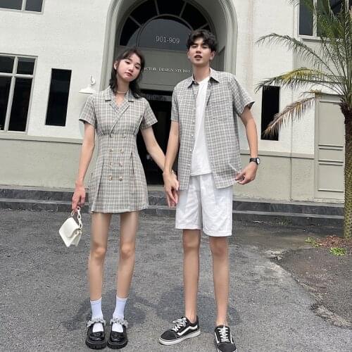 2021 new matching French dress couples clothes couples clothing