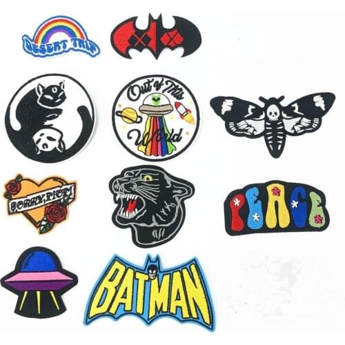 New Arrival Peace Rainbow Pizza Tiger Yin Yang Cats Patches Creative Badge For Bag Jeans Hat Appliques DIY Sticker Decoration