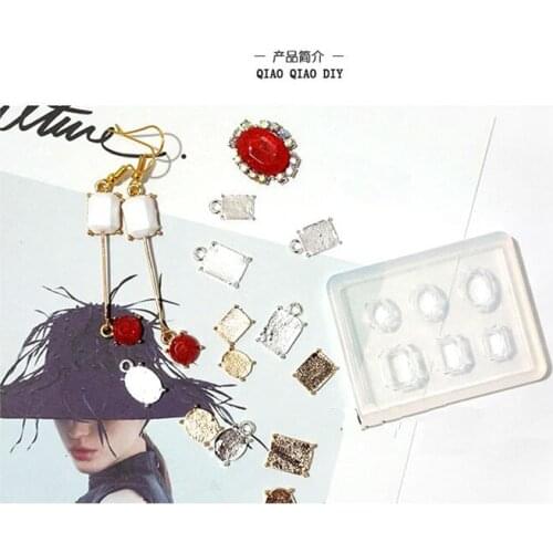 Transparent Silicone Mould Dried Flower Resin Decorative Craft DIY gem Mold cutting shpe Type epoxy resin molds for jewelry A