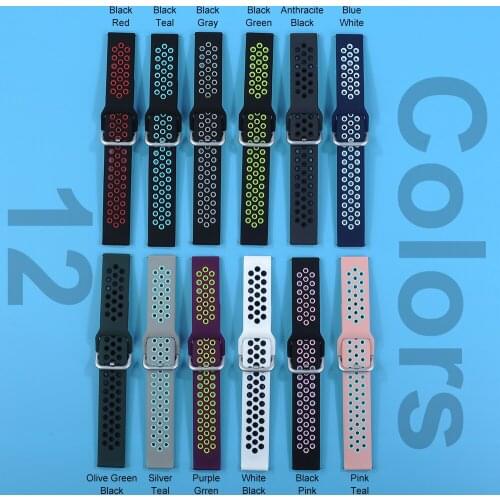Silicone 20mm 22mm Breathable Strap For Huawei Honor Magic Watch 2 42mm 46mm Bracelet for GT 2e Replacement Watchbands