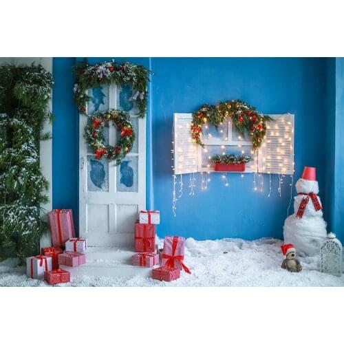 Merry Christmas Backdrop Tree Noel Gift Photography Backdrop Snow Retro Background Warm Peace Photo Studio Backdrop Props