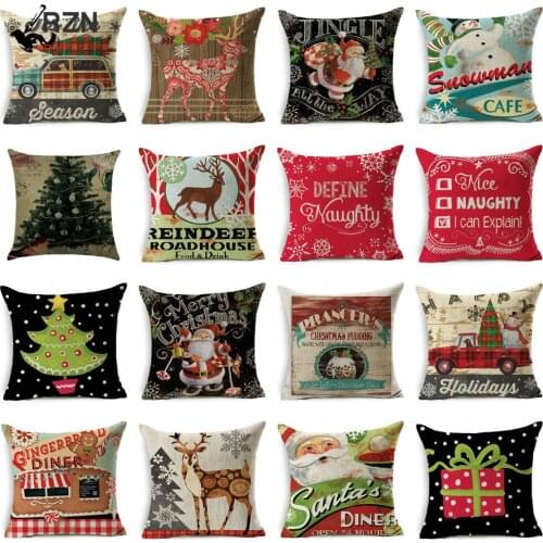 Christmas style Cotton Linen Cushion Cover Sofa Cushions Throw Pillow Home Decorations For Home Decoration 2020