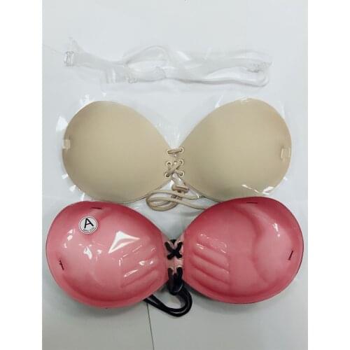 Womens Push Up 3 CM Self-Adhesive Silicone Bust Front Closure Strapless Invisible Bras Sujetador For Wedding Party