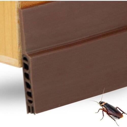 Silicone Door Bottom Sealing Strip Self-adhesive Insulation Doors and Windows Dismountable Anti-mosquito Sweep Bottom Brush AA