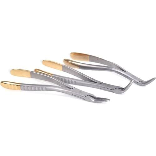 Dental Root Fragment Pliers, Minimally Invasive Teeth Extraction Forcep Dental Instrument Curved Maxillary Mandibular Teeth tool