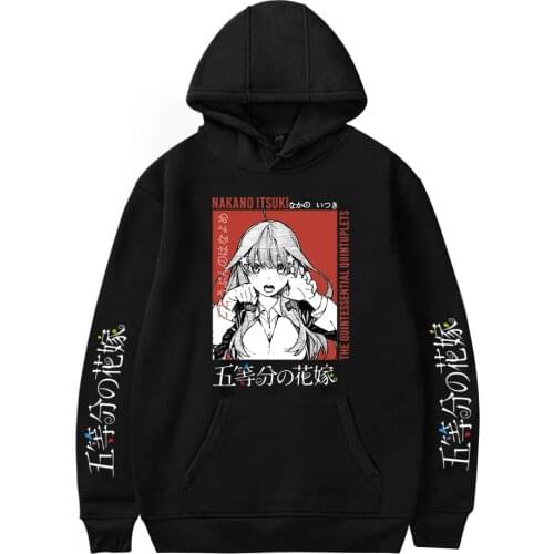 New Print Comic The Quintessential Quintuplets Hoodies Men Sweatshirts Women Hooded Autumn Hoodie Boys Girls Black Pullovers