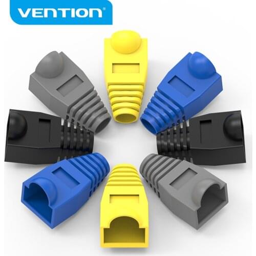 Vention RJ45 Connector RJ45 Strain Relief Boots Cat6 A Cat6 RJ45 Ethernet Connector Boots Plug Cover 50PCS RJ45 Boots Cap Cover