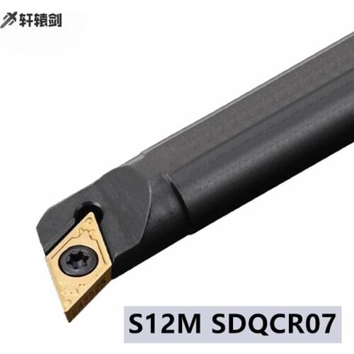 1PC S12M SDQCR07 SDQCL07 Lathe Boring Bar Uses DCMT07 Carbide Insert Turning Tool Holder